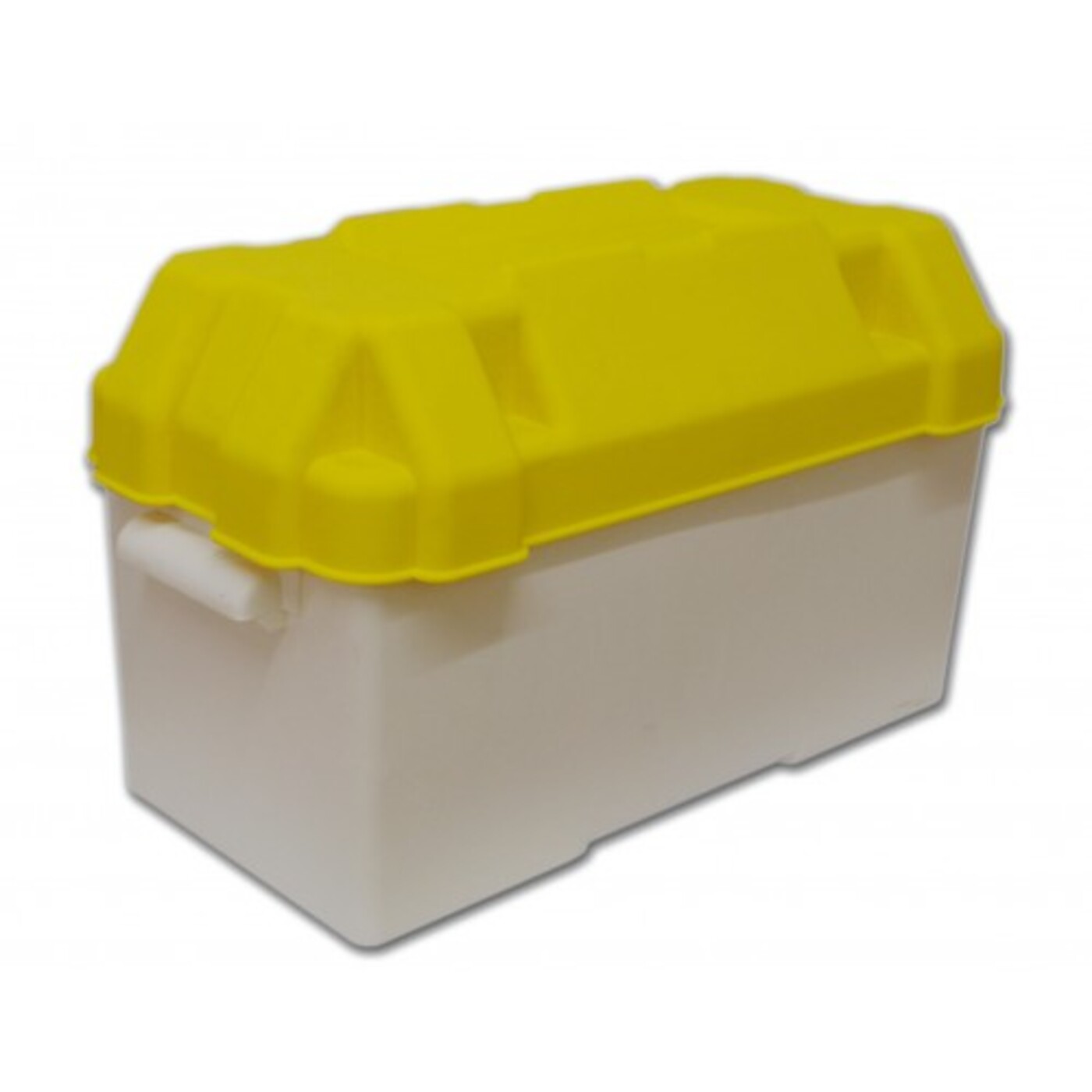 Plastic Battery Box Yellow Homestead Caravans & Outdoor