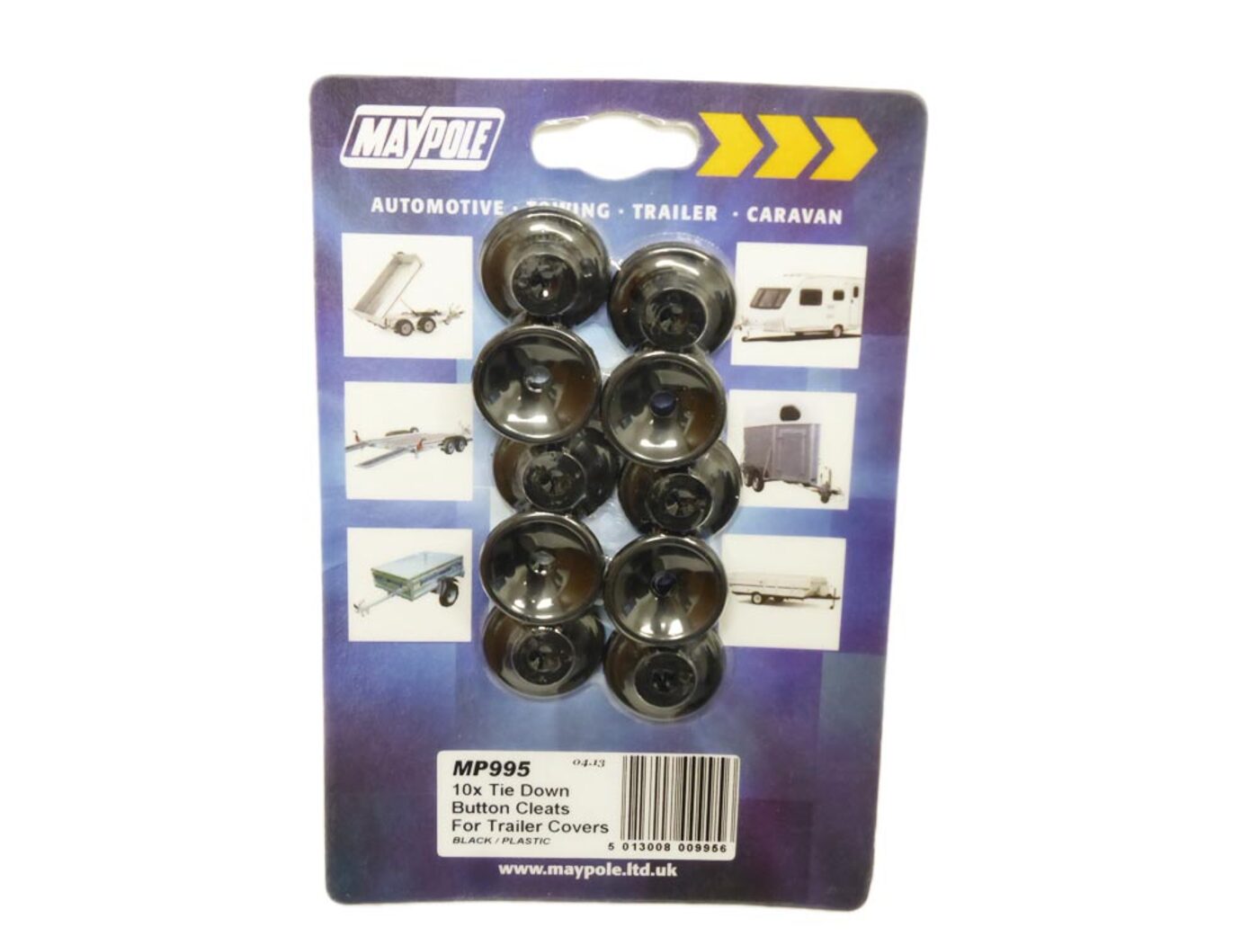 Maypole Trailer Cover Tie Down Button Cleats Pack of 10