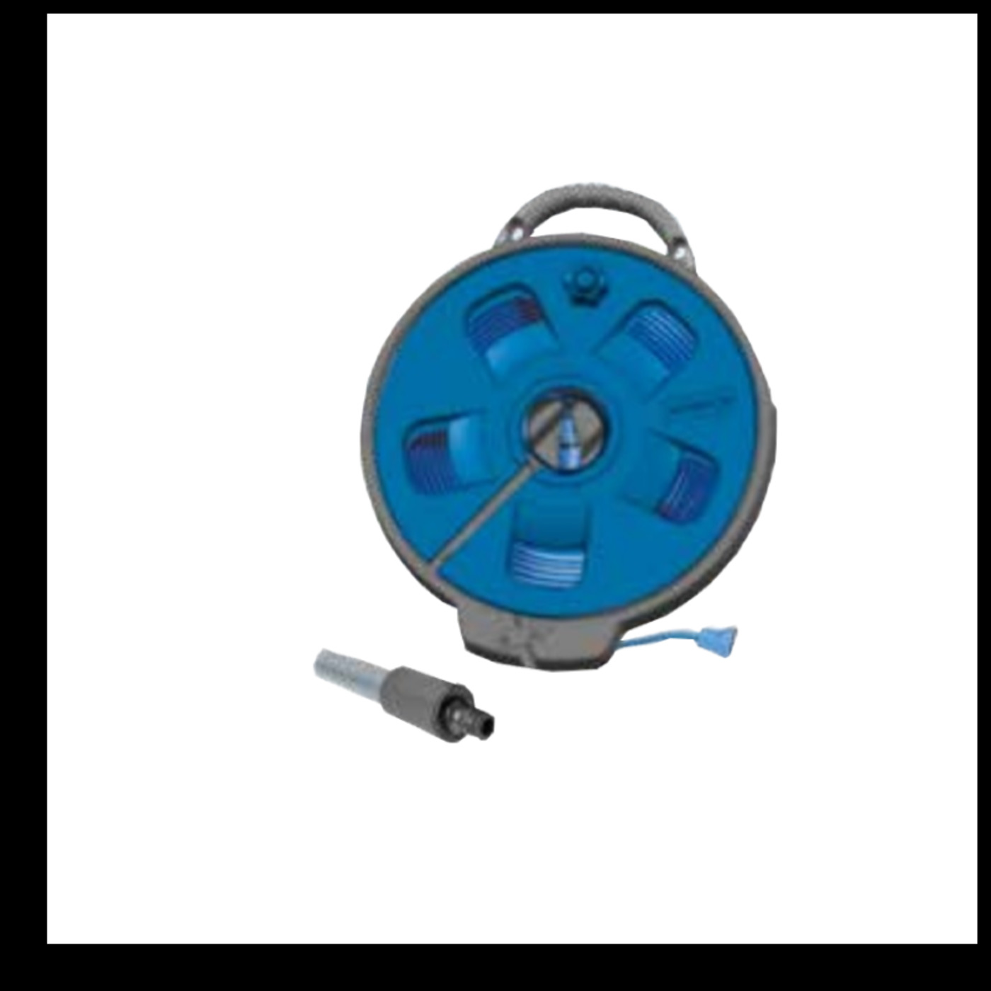 Flat Out 15m Drinking Water Hose on Electric Blue Reel with new