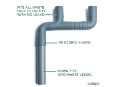 Colapz Flexi Waste Pipe Double Adaptor Kit