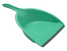 JVL Dust Pan & Brush with Rubber Grip Turquoise