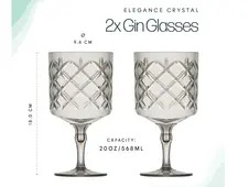 Elegance Tinted Gin Glass 2pk