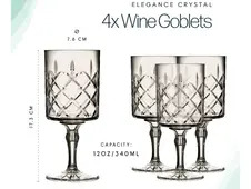 Elegance Tinted Wine Goblet 4pk