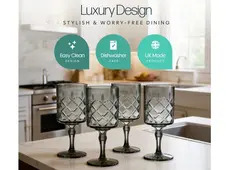 Elegance Tinted Wine Goblet 4pk