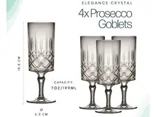 Elegance Tinted Prosecco Glass 4pk