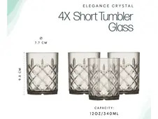 Elegance Tinted Short Tumbler 4pk