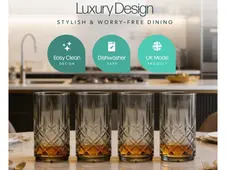 Elegance Tinted H-Ball Tumbler 4pk