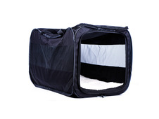 Streetwize Deluxe Foldable Fabric Pet Car Kennel - Black
