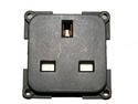 CBE 230v 3 pin 13A Mains Socket with Back Box - Grey
