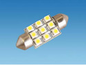 9 LED SMD 12v Festoon Bulb 