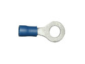 W4 Ring Terminals (Blue) 6mm Dia. Pre-Insulated - Pack 3