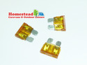 W4 5 Amp Blade Fuses Yellow - Pack of 3
