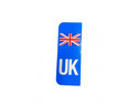 White UK & Union Jack Front Number Plate Sticker