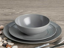 Flamefield Cool Grey 12pce Melamine Tableware Set Non-Slip