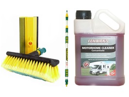 3 Metre Wash Brush & Fenwick's Motorhome Cleaner 1 Litre Package