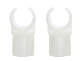 White Plastic C-Clips  2 Pack