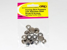 W4 Awning Skirt Poppers with Stainless Steel Studs & Screws