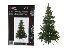 6.5ft (200cm) 712 Tip Nordic Pine Christmas Tree with Metal Base