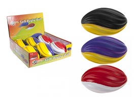 8" PU Soft Rugby Ball 2 Tone Colour - Assorted