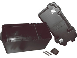 PLS Plastic Battery Box Black 445 x 225 x 254mm