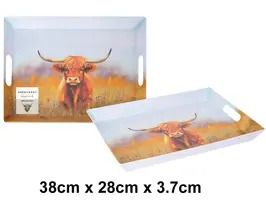 Highland Cow Melamine Serving Tray