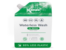 Kampa Waterless Wash 1 Litre Eco Refill  Pouch with Apple Scent