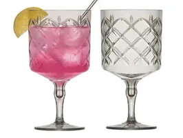 Elegance Tinted Gin Glass 2pk