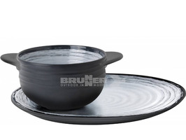 Brunner Granada Stone Touch Soup Bowl and Saucer