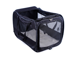 Streetwize Deluxe Foldable Fabric Pet Car Kennel - Black