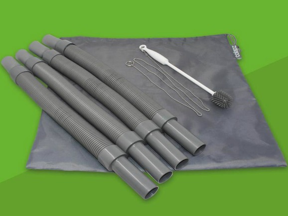 Collapsible Flexible and Extendable Caravan Waste Pipe System 4 x 1M Pipes, Carry Bag, Cleaning Brush Colapz Caravan Accessories